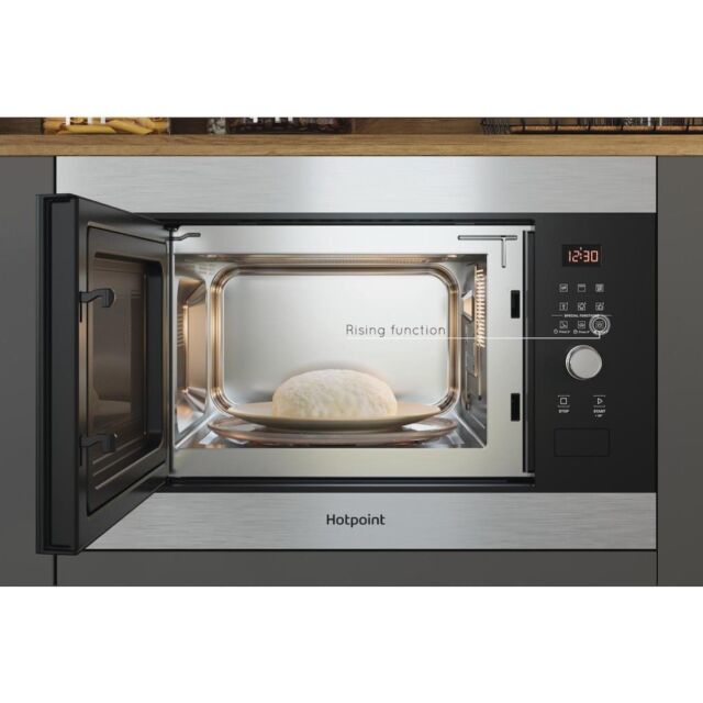Hotpoint MF25G IX H Built-In Compact Microwave Oven - Inox