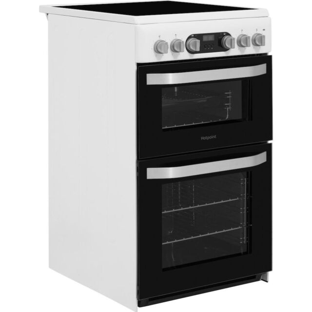 Hotpoint HD5V93CCW/UK Electric Freestanding Double Cooker - White