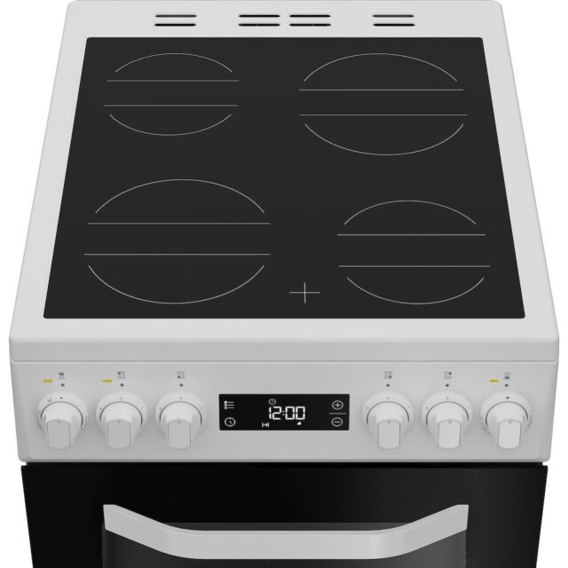 Hotpoint HDE5VDCW 50cm Electric Cooker with Ceramic Hob - White