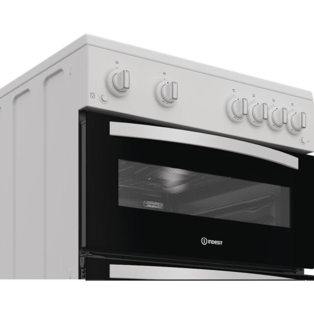 Indesit ITG6GW 60cm Gas Twin Cooker - White