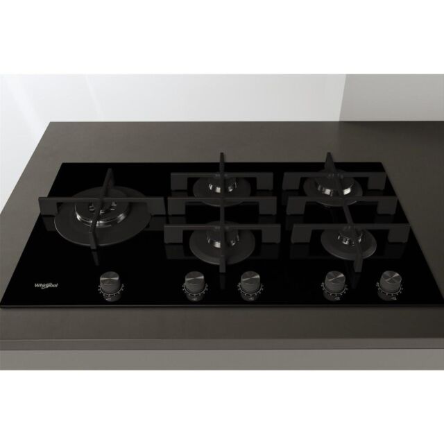 Whirlpool GOWL 958/NB W Collection Gas Hob 5 Burners 90cm - Black