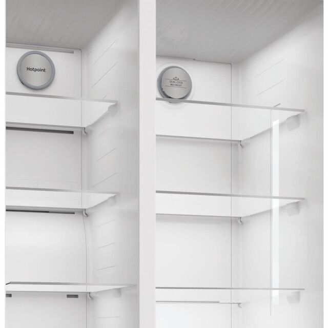 Hotpoint HPG26583WXP4UK Freestanding American Fridge Freezer with FreshShield - Inox