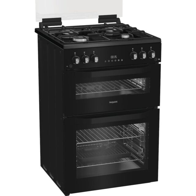 Hotpoint HTG6GDCB1 Freestanding 60cm Gas Double Cooker