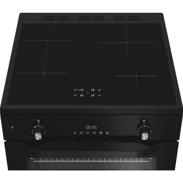 Hotpoint HDE6IDC2B1 Double Oven Electric Cooker with Induction Hob - Black