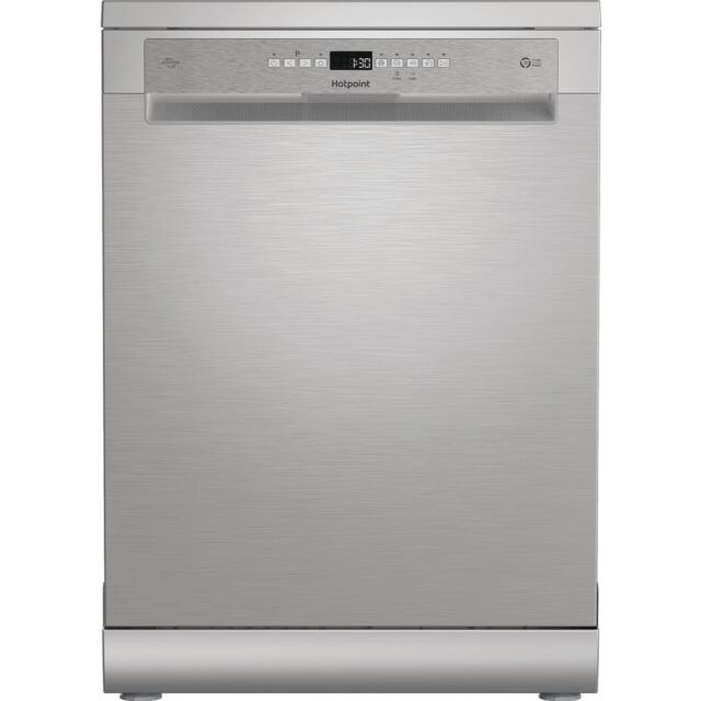 Hotpoint H7FHP43XUK Freestanding 60cm Dishwasher with 15 Place Settings - Stainless Steel