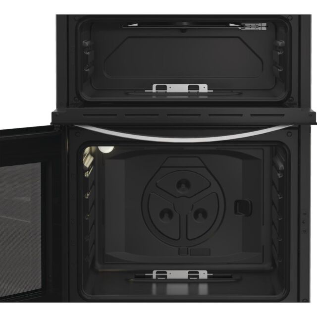 Indesit IDG6GS 60cm Gas Double Cooker - Silver