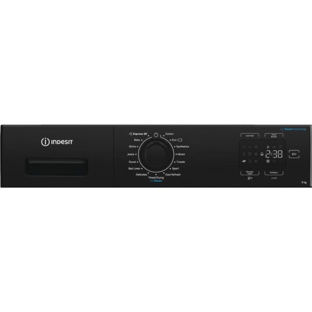 Indesit C YD 92D BB UK Freestanding 9kg Heat Pump Tumble Dryer