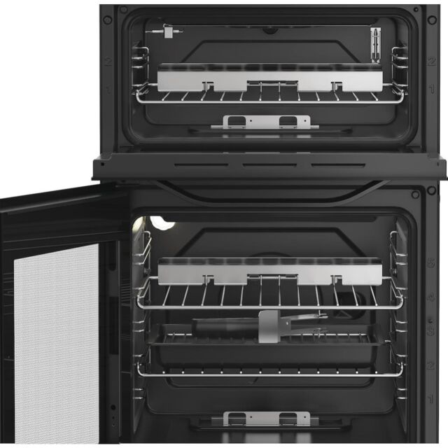 Hotpoint HDG5GCB Freestanding 50cm Gas Double Cooker - Black