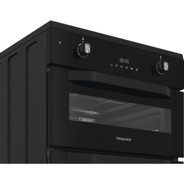 Hotpoint HDE6IDC2B1 Double Oven Electric Cooker with Induction Hob - Black