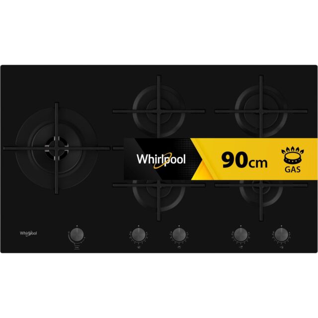 Whirlpool GOWL 958/NB W Collection Gas Hob 5 Burners 90cm - Black