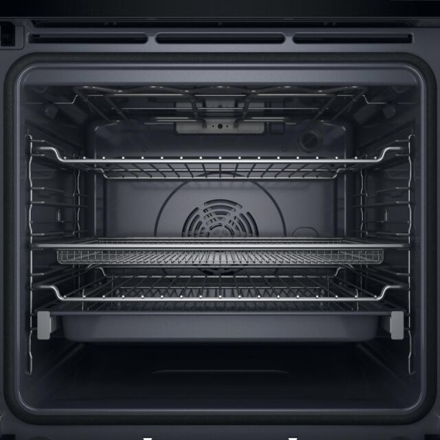 Hotpoint HOI6A8PT1SXUK Built-In Single Pyrolytic Oven with ActiveMultiflow and ActiveSteam - Inox