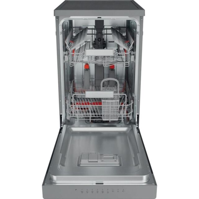 Hotpoint HSFO 3T223 W X UK N Slimline Dishwasher - Stainless Steel