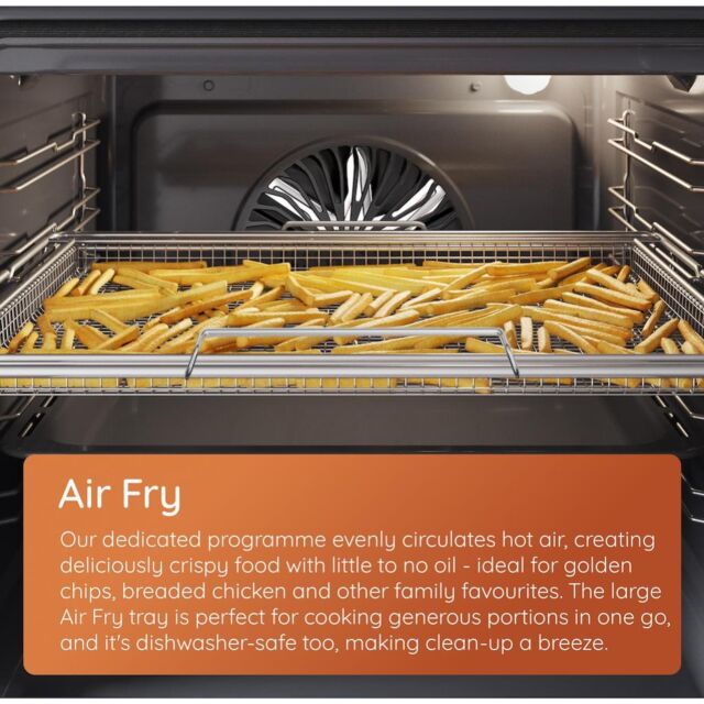 Hotpoint HDE6VDCASB1 60cm Freestanding Electric Double Oven Cooker with Air Fry