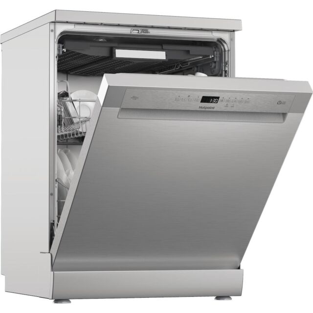 Hotpoint H7FHP43XUK Freestanding 60cm Dishwasher with 15 Place Settings - Stainless Steel