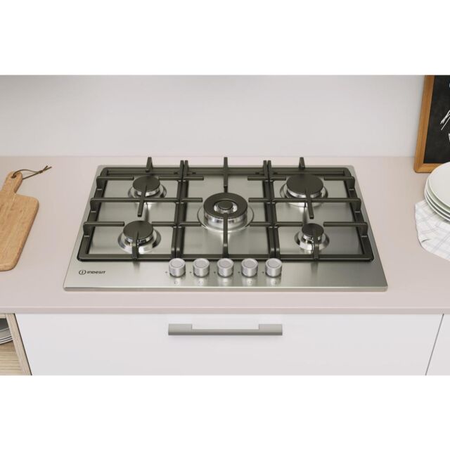 Indesit THP 751 W/IX/I 1 5-Burner Gas Hob
