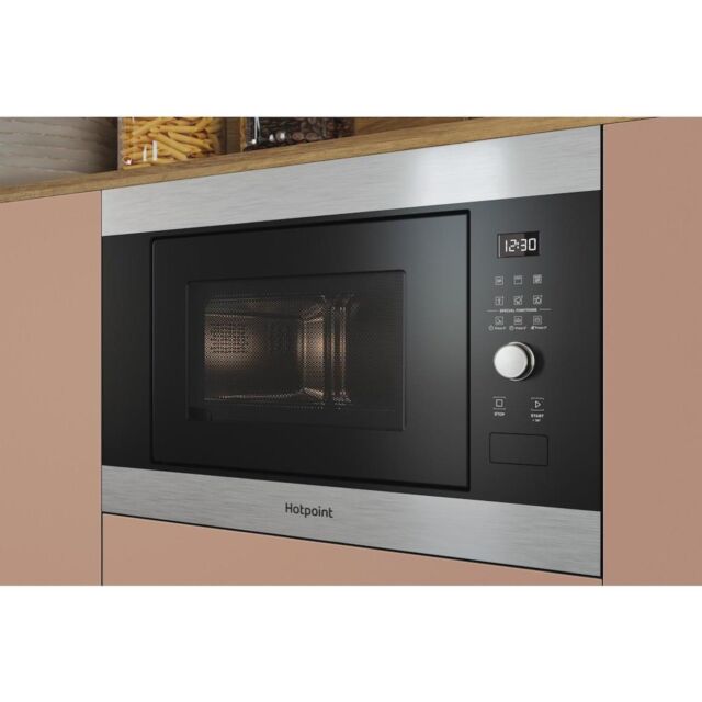 Hotpoint MF25G IX H Built-In Compact Microwave Oven - Inox