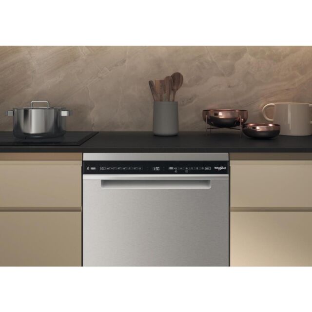 Whirlpool W7F HS51 AX UK Freestanding Dishwasher - Stainless Steel