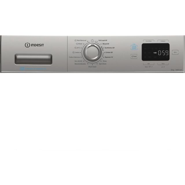 Indesit Push&Go IP 846S PUSH&GO UK 8kg Washing Machine - Silver