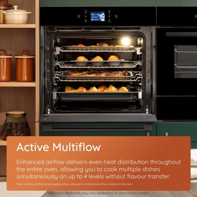 Hotpoint HOI98PT2SBUK Class 8 ActiveMultiflow Electric Single Fan Oven with Air Fry and Full Colour Display - Black