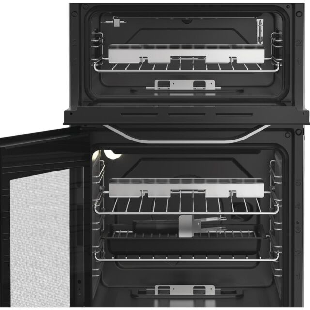 Hotpoint HDG5GCX Freestanding 50cm Gas Double Cooker - Inox