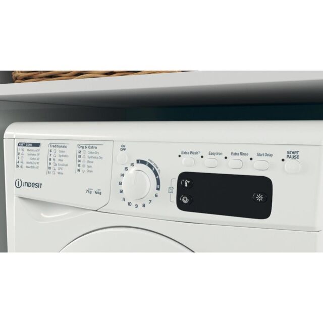 Indesit EWDE 761483 W UK Freestanding Washer Dryer - White
