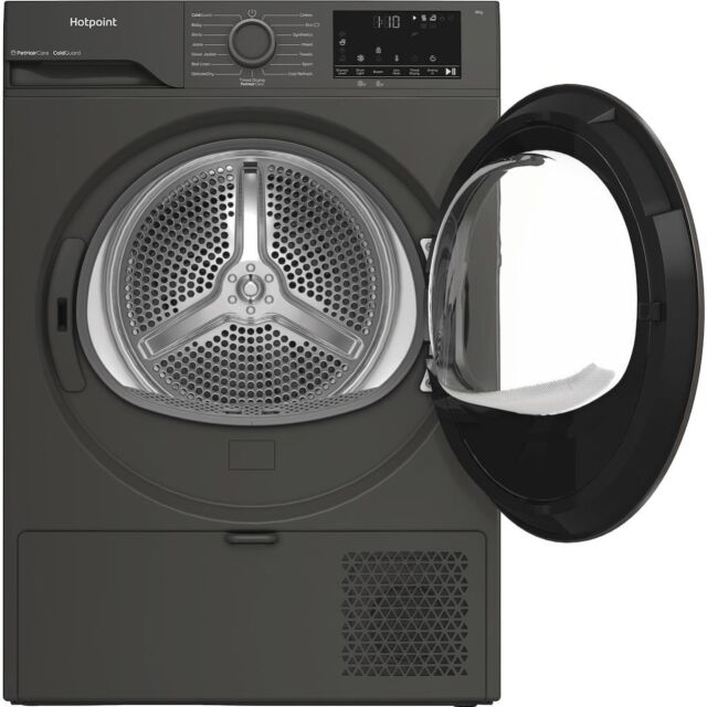Hotpoint CHSD82MGGUK Freestanding 8kg Heat Pump Tumble Dryer with PetHairCare