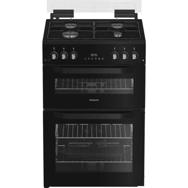 Hotpoint HTG6GDCB1 Freestanding 60cm Gas Double Cooker