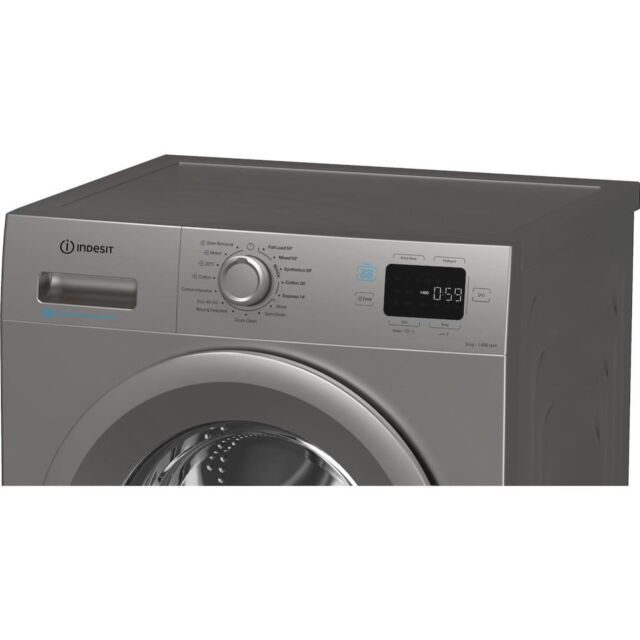 Indesit Push&Go IP 946S PUSH&GO UK 9kg Washing Machine - Silver