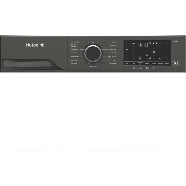 Hotpoint HBD8680GANTISTAINUK AntiStain Freestanding 8+6kg Washer Dryer - Graphite