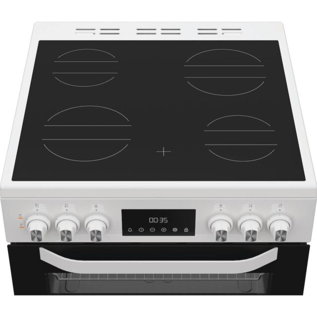 Hotpoint HTE6VDCW Freestanding 60cm Ceramic Electric Cooker - White