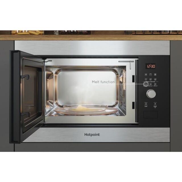 Hotpoint MF25G IX H Built-In Compact Microwave Oven - Inox