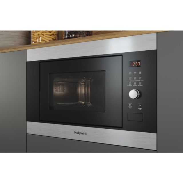 Hotpoint MF25G IX H Built-In Compact Microwave Oven - Inox