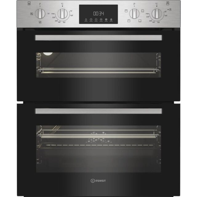 Indesit DUI12DIX Built-In Double Oven - Inox