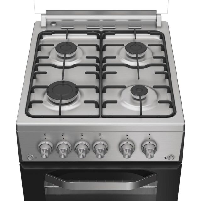 Hotpoint HDG5GCX Freestanding 50cm Gas Double Cooker - Inox