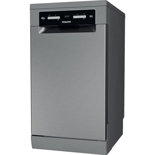 Hotpoint HSFO 3T223 W X UK N Slimline Dishwasher - Stainless Steel