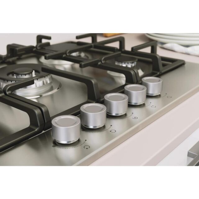Indesit THP 751 W/IX/I 1 5-Burner Gas Hob