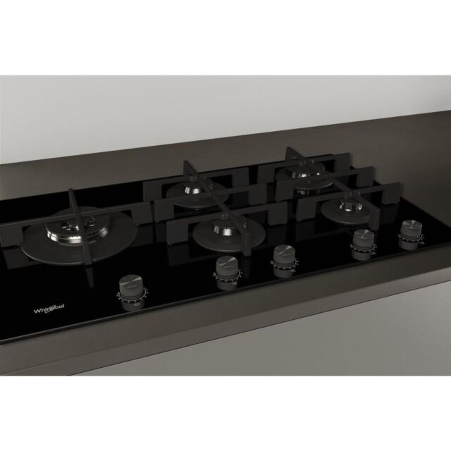 Whirlpool GOWL 958/NB W Collection Gas Hob 5 Burners 90cm - Black