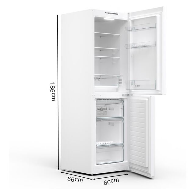 Bosch KGN34NWEAG, Free-standing fridge-freezer with freezer at bottom