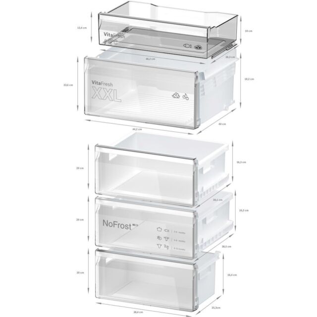 Bosch KGN392LBFG, Free-standing fridge-freezer with freezer at bottom