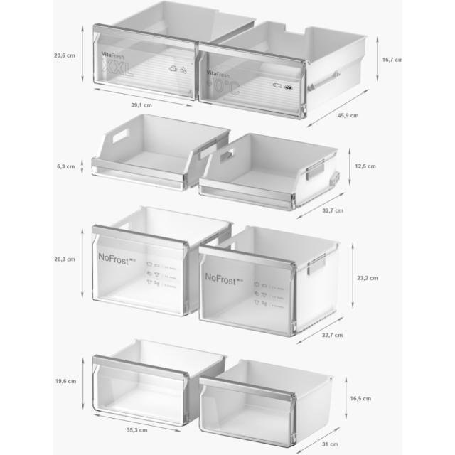 Bosch KFD96APEA, French door bottom freezer, multi door
