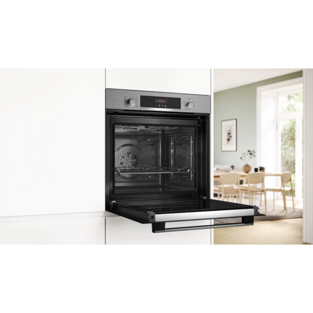 Bosch HQA574BS3B, Built-in oven with added steam function