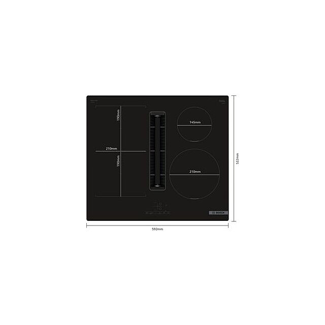 Bosch PVS611B16E, Induction hob with integrated ventilation system