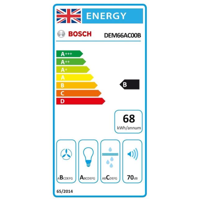 Bosch DEM66AC00B, Integrated cooker hood