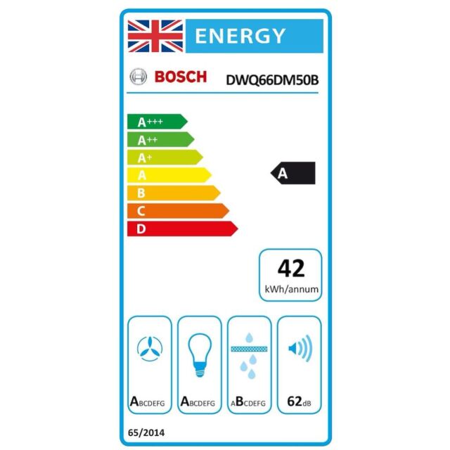 Bosch DWQ66DM50B, Wall-mounted cooker hood
