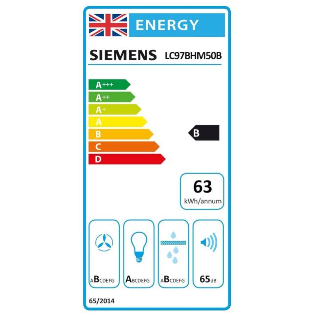 Siemens LC97BHM50B, Wall-mounted cooker hood