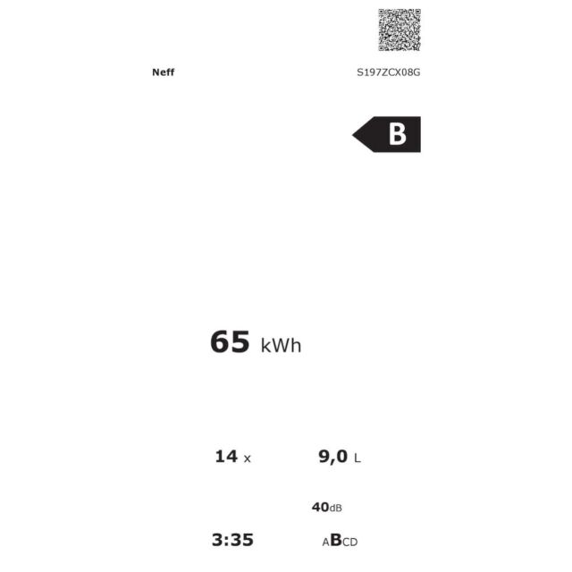 Neff S197ZCX08G, Fully-integrated dishwasher