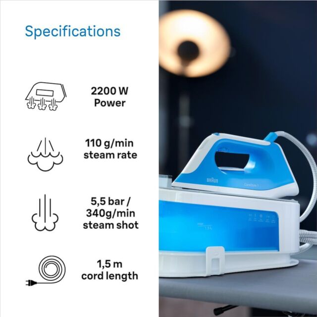 Braun IS1012BL CareStyle 1 Steam Station - Blue