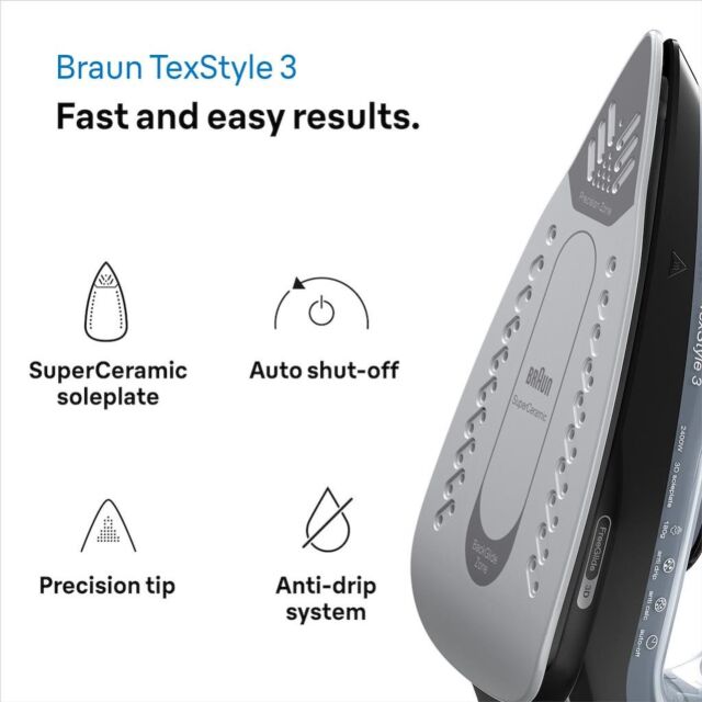 Braun SI3055BK TexStyle 3 Iron - Black