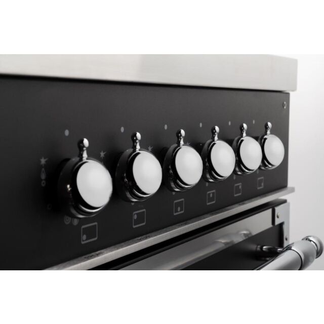 Bertazzoni HER95I2ENET Heritage 90cm Range Cooker Twin Oven Induction Matt Black