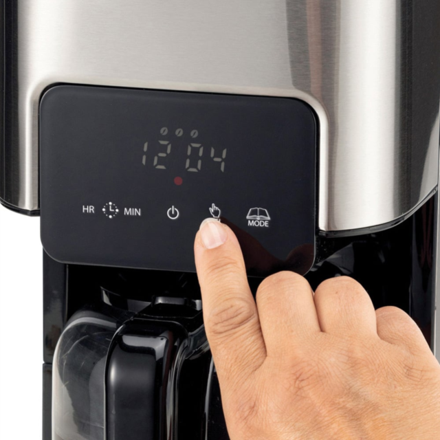 Ariete AR1398 900W Digital Filter Coffee Machine - Black & Stainless Steel